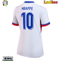 France Kylian Mbappe #10 Replica Away Shirt Ladies Euro 2024 Short Sleeve